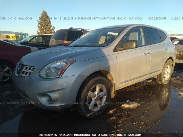 JN8AS5MV1CW360045 - 2012 NISSAN ROGUE S/SV SILVER photo 2