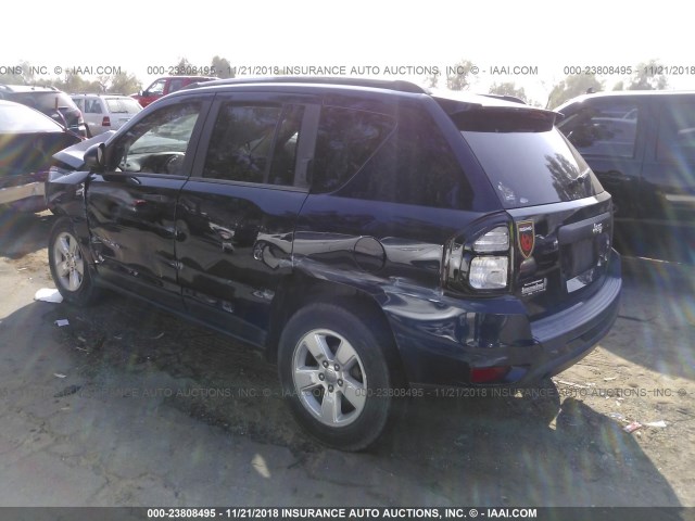 1C4NJCBA3ED552845 - 2014 JEEP COMPASS SPORT BLUE photo 3