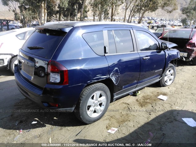 1C4NJCBA3ED552845 - 2014 JEEP COMPASS SPORT BLUE photo 4