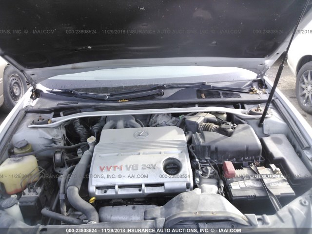 JTHBF30G630099898 - 2003 LEXUS ES 300 SILVER photo 10