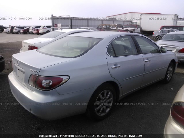 JTHBF30G630099898 - 2003 LEXUS ES 300 SILVER photo 4