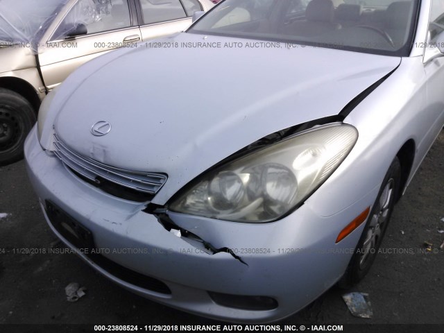 JTHBF30G630099898 - 2003 LEXUS ES 300 SILVER photo 6