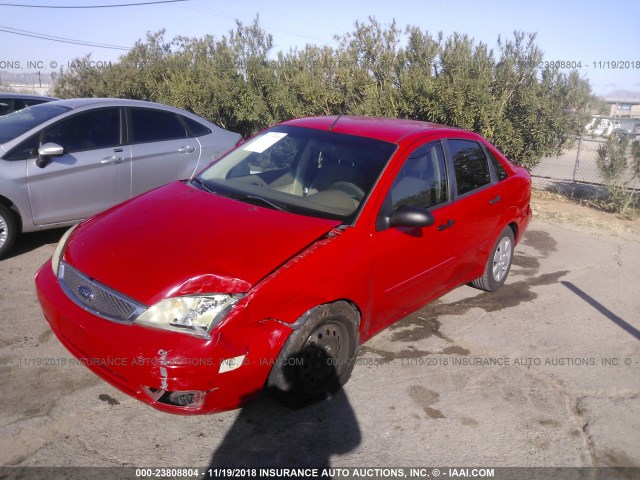 1FAFP34N86W129953 - 2006 FORD FOCUS ZX4 RED photo 2