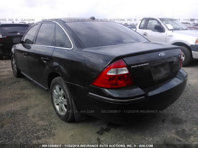 1FAHP24117G157427 - 2007 FORD FIVE HUNDRED SEL BLACK photo 3