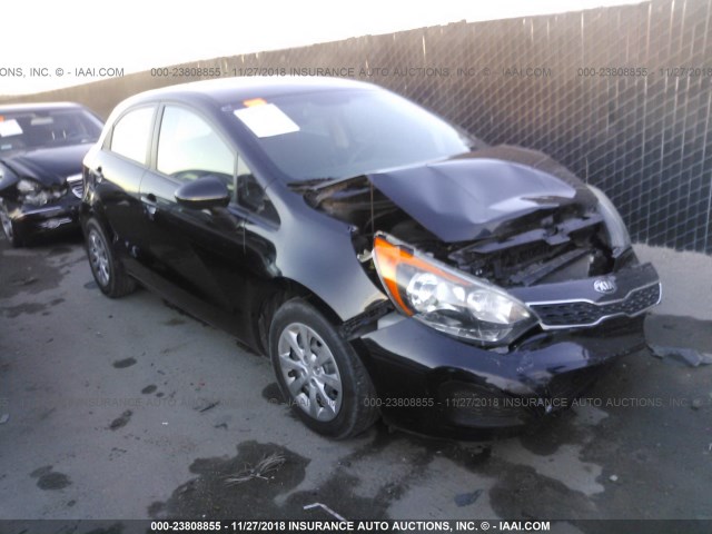 KNADN5A33E6340091 - 2014 KIA RIO EX BLACK photo 1