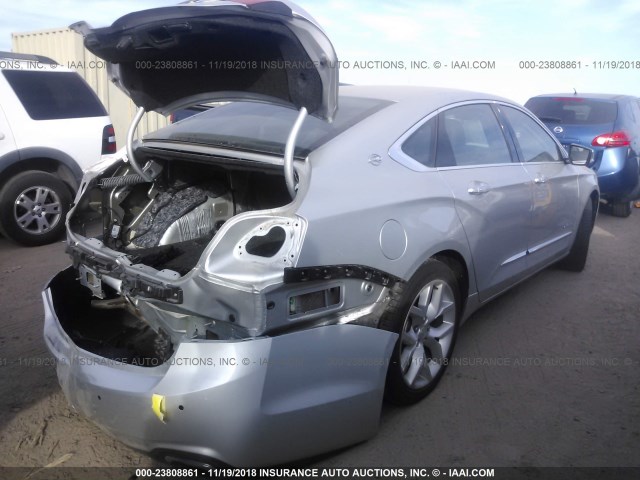 2G1145S38H9131118 - 2017 CHEVROLET IMPALA PREMIER SILVER photo 4