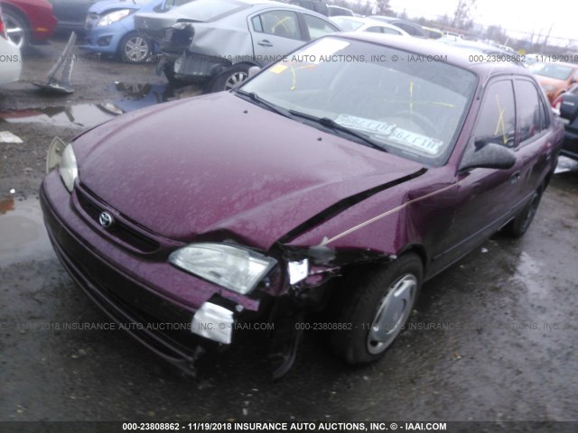 2T1BR12E8WC086041 - 1998 TOYOTA COROLLA VE/CE/LE MAROON photo 2