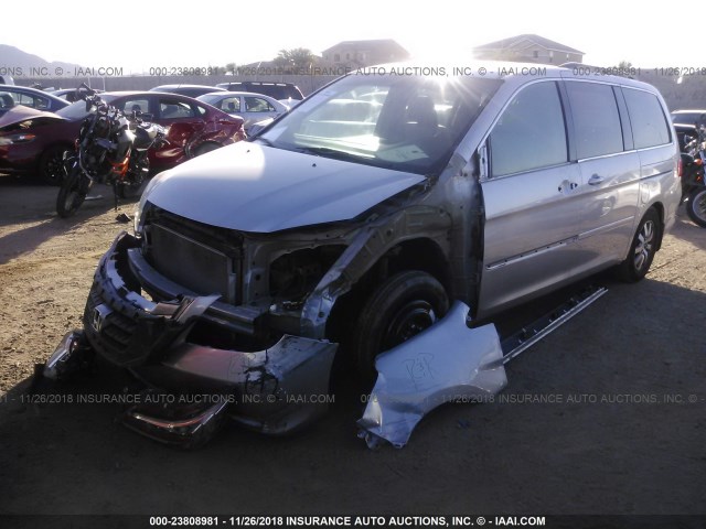 5FNRL3H66AB066113 - 2010 HONDA ODYSSEY EXL SILVER photo 2