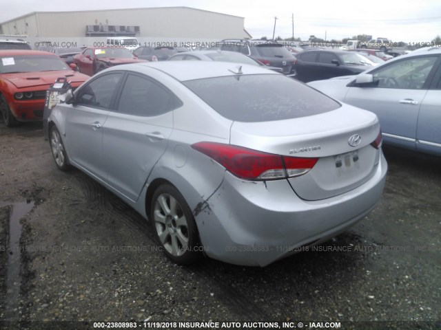 KMHDH4AE6DU559252 - 2013 HYUNDAI ELANTRA GLS/LIMITED SILVER photo 3