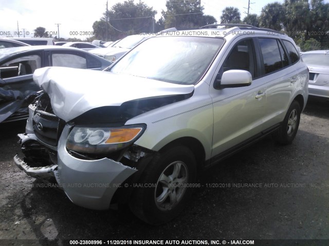 5NMSG13D17H108646 - 2007 HYUNDAI SANTA FE GLS SILVER photo 2