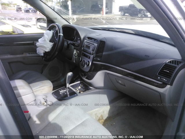 5NMSG13D17H108646 - 2007 HYUNDAI SANTA FE GLS SILVER photo 5