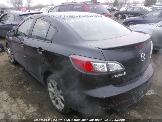 JM1BL1S59A1296730 - 2010 MAZDA 3 S BLACK photo 3