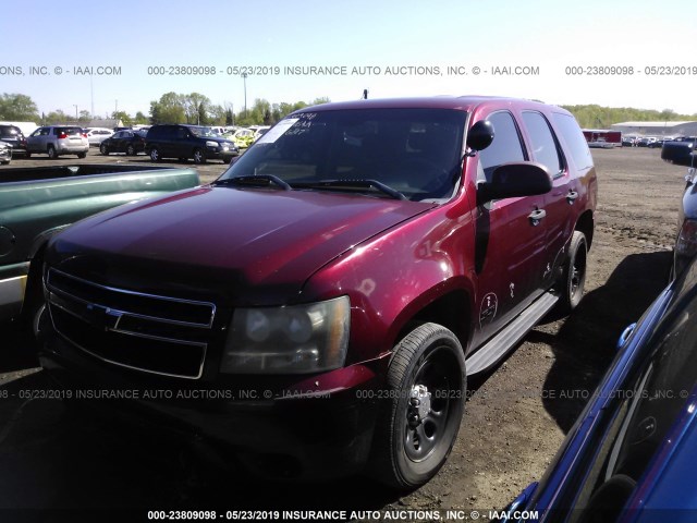 1GNEC03018R150142 - 2008 CHEVROLET TAHOE C1500 POLICE/SPCL SVC MAROON photo 2