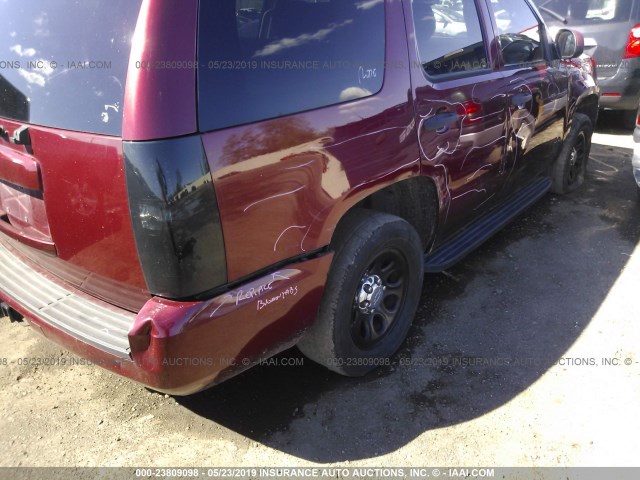 1GNEC03018R150142 - 2008 CHEVROLET TAHOE C1500 POLICE/SPCL SVC MAROON photo 6