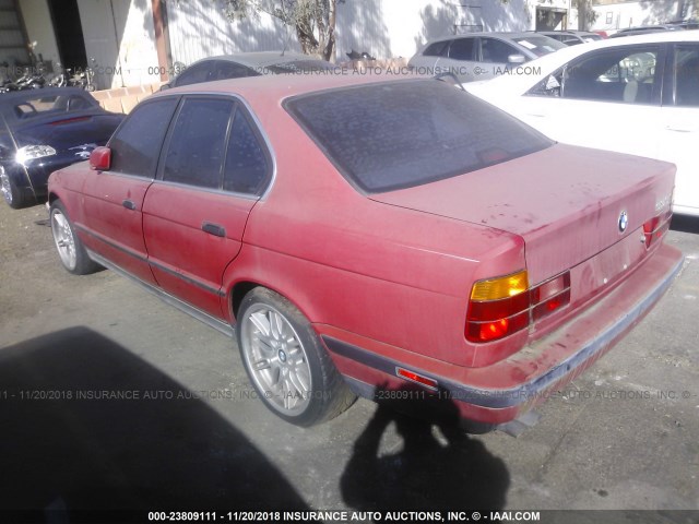 WBAHD2317K2093000 - 1989 BMW 535 I AUTOMATIC RED photo 3