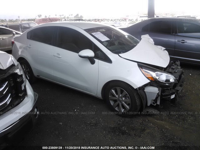 KNADN4A32D6247300 - 2013 KIA RIO EX/SX WHITE photo 1