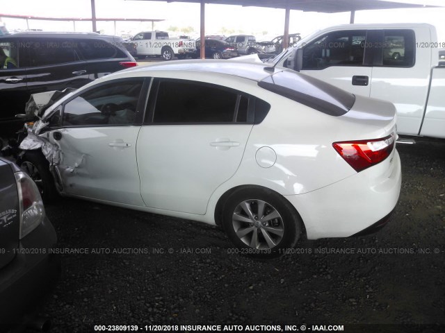 KNADN4A32D6247300 - 2013 KIA RIO EX/SX WHITE photo 3