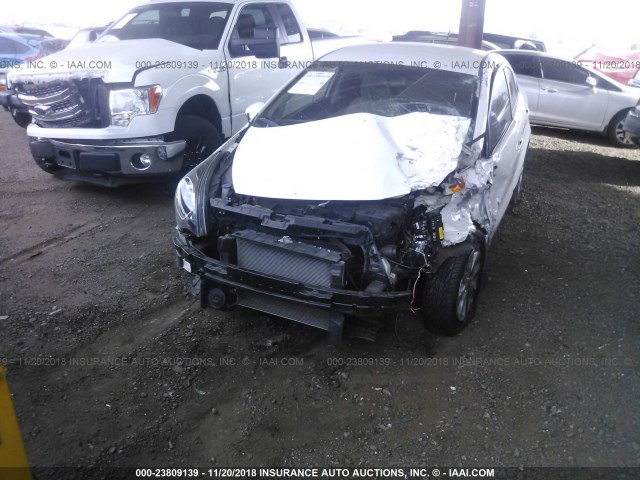 KNADN4A32D6247300 - 2013 KIA RIO EX/SX WHITE photo 6