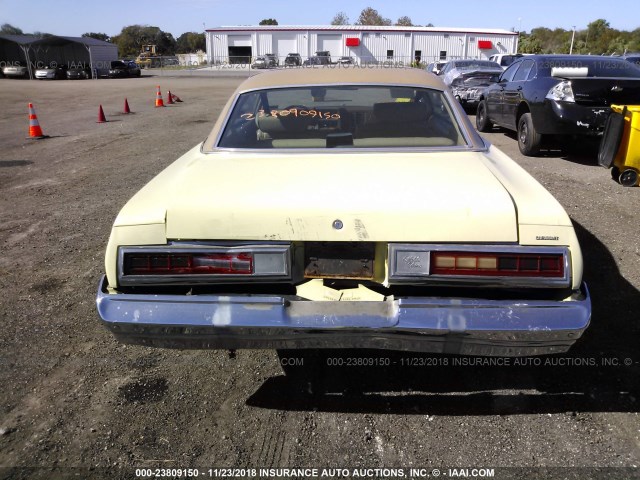 1D37U7B435406 - 1977 CHEVROLET MALIBU CLASSIC  YELLOW photo 6