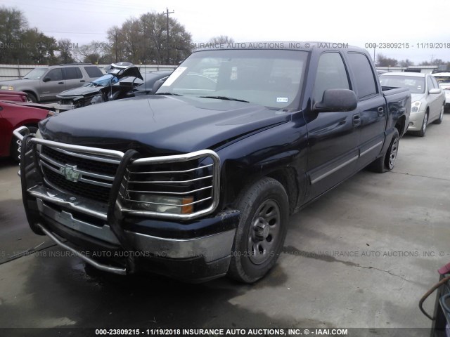 2GCEC13V661265108 - 2006 CHEVROLET SILVERADO C1500 BLUE photo 2