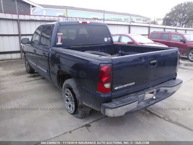 2GCEC13V661265108 - 2006 CHEVROLET SILVERADO C1500 BLUE photo 3