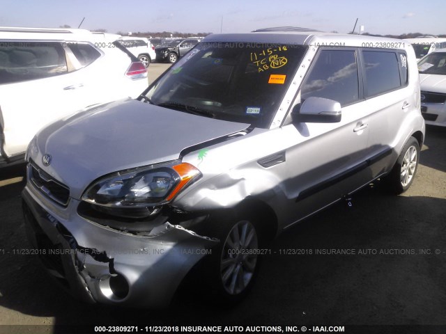 KNDJT2A69D7576032 - 2013 KIA SOUL +/!/SPORT SILVER photo 2