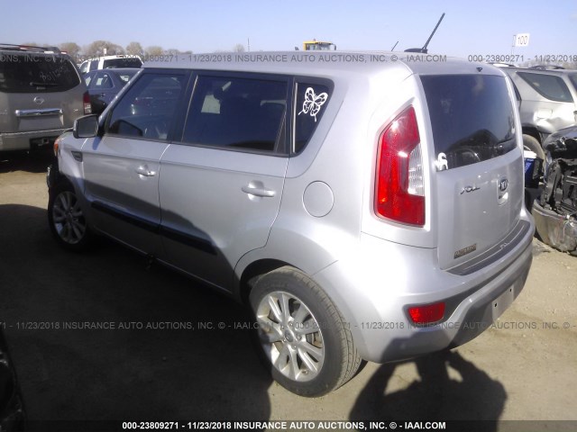 KNDJT2A69D7576032 - 2013 KIA SOUL +/!/SPORT SILVER photo 3