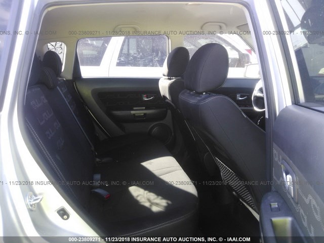 KNDJT2A69D7576032 - 2013 KIA SOUL +/!/SPORT SILVER photo 8