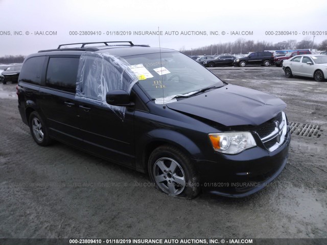 2C4RDGCG0DR592086 - 2013 DODGE GRAND CARAVAN SXT BLACK photo 1