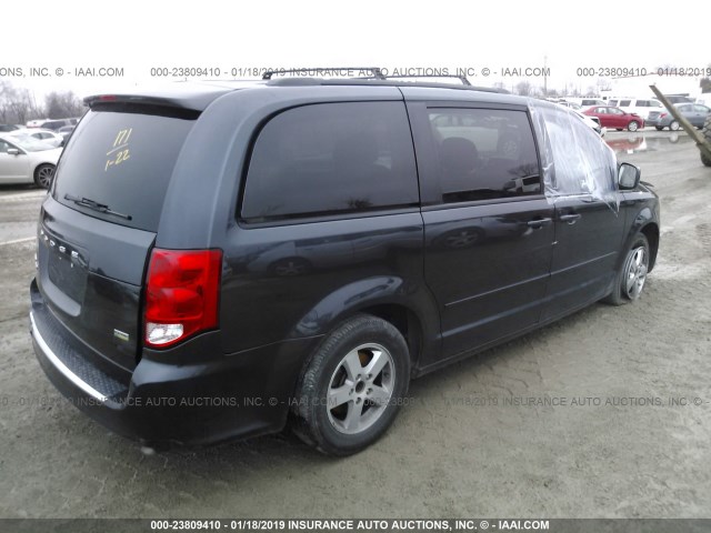 2C4RDGCG0DR592086 - 2013 DODGE GRAND CARAVAN SXT BLACK photo 4