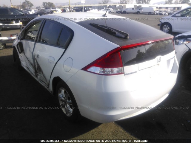 JHMZE2H71AS007064 - 2010 HONDA INSIGHT EX WHITE photo 3