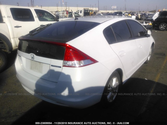 JHMZE2H71AS007064 - 2010 HONDA INSIGHT EX WHITE photo 4