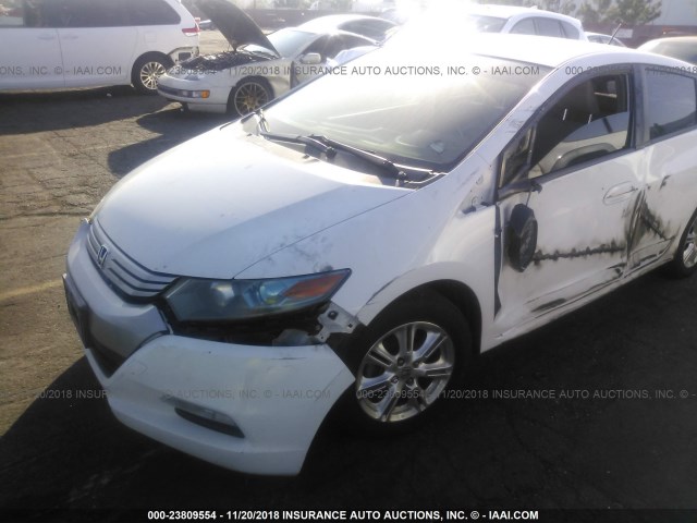 JHMZE2H71AS007064 - 2010 HONDA INSIGHT EX WHITE photo 6