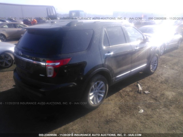 1FM5K8D81FGB43145 - 2015 FORD EXPLORER XLT BLACK photo 4