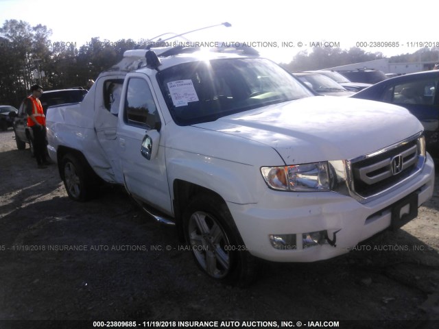 5FPYK1F57BB010896 - 2011 HONDA RIDGELINE RTL WHITE photo 1