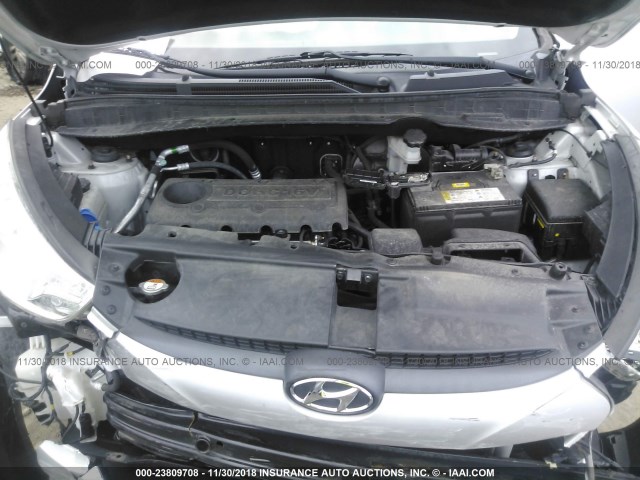 KM8JU3AC3DU704674 - 2013 HYUNDAI TUCSON GLS/LIMITED ვერცხლისფერი ფოტო 10