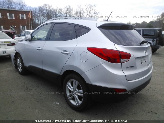 KM8JU3AC3DU704674 - 2013 HYUNDAI TUCSON GLS/LIMITED ვერცხლისფერი ფოტო 3