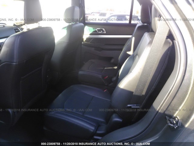 1FM5K8D84HGB38962 - 2017 FORD EXPLORER XLT SILVER photo 8