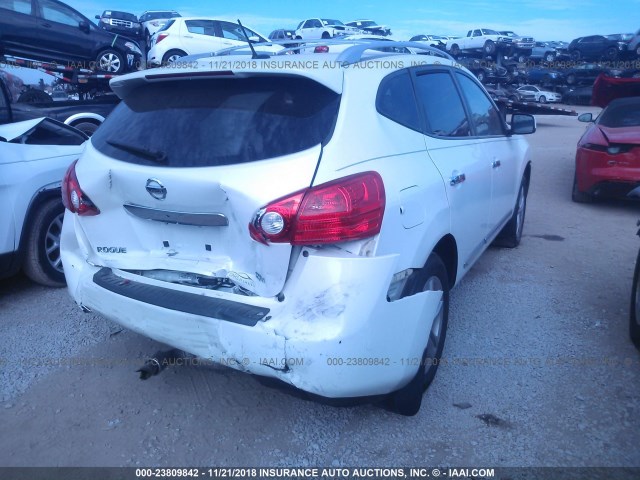 JN8AS5MT0CW291010 - 2012 NISSAN ROGUE S/SV WHITE photo 4