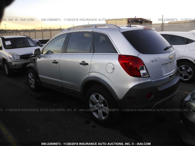 3GNAL2EK0ES527285 - 2014 CHEVROLET CAPTIVA LS SILVER photo 3