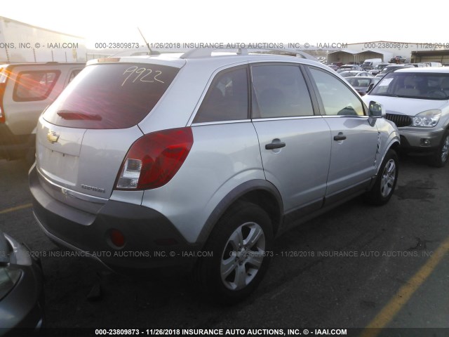 3GNAL2EK0ES527285 - 2014 CHEVROLET CAPTIVA LS SILVER photo 4