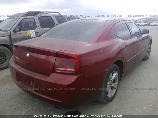 2B3KA43G56H311824 - 2006 DODGE CHARGER SE/SXT RED photo 4