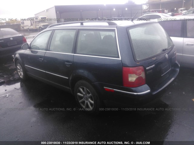 WVWVD63B94E272372 - 2004 VOLKSWAGEN PASSAT GLS BLUE photo 3