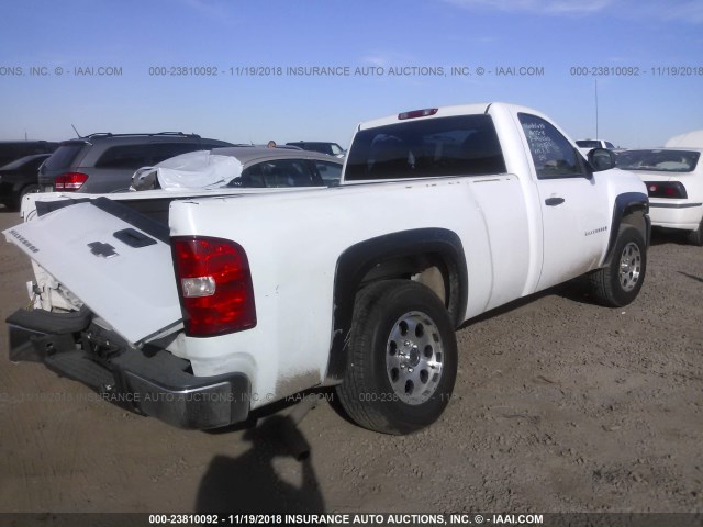 1GCEC14C87Z554352 - 2007 CHEVROLET SILVERADO C1500 WHITE photo 4