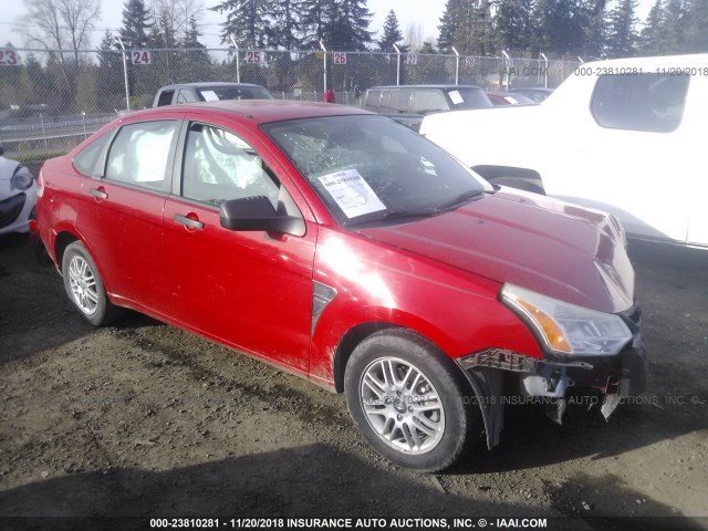 1FAHP35N78W161271 - 2008 FORD FOCUS SE/SEL/SES RED photo 1