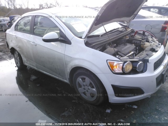 1G1JA5SH9E4216679 - 2014 CHEVROLET SONIC LS WHITE photo 1