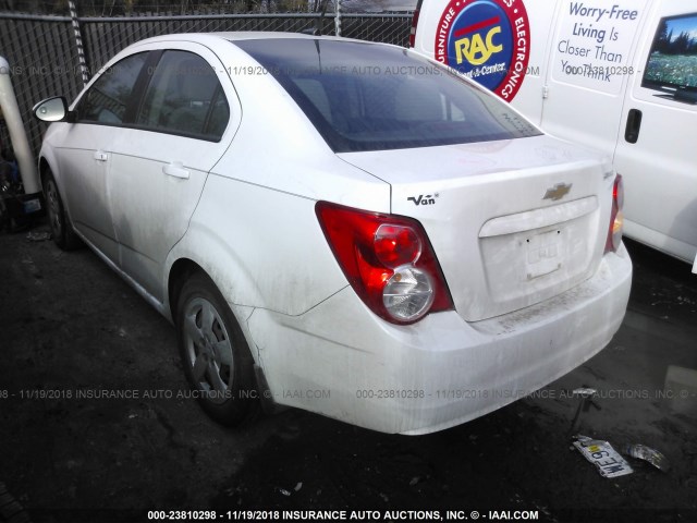1G1JA5SH9E4216679 - 2014 CHEVROLET SONIC LS WHITE photo 3