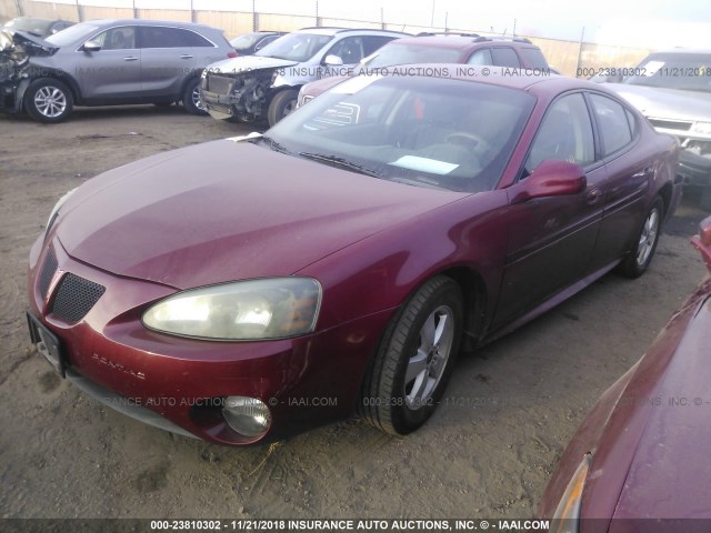 2G2WP522851191104 - 2005 PONTIAC GRAND PRIX RED photo 2