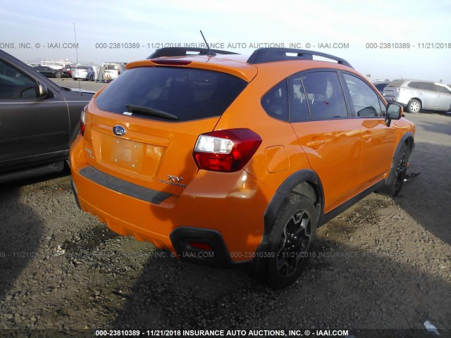 JF2GPACC1D2815437 - 2013 SUBARU XV CROSSTREK 2.0 PREMIUM ORANGE photo 4