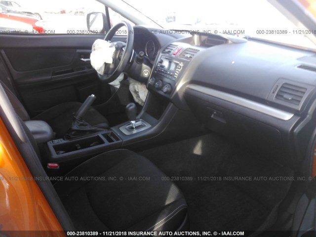 JF2GPACC1D2815437 - 2013 SUBARU XV CROSSTREK 2.0 PREMIUM ORANGE photo 5